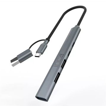 Inca IUTP-06T USB 3.0 Type-C 3.1 Hub 1 X USB 3.0 +2 X USB+Type-C+PD100W 2.0 Alüminyum Kasa Çoklayıcı