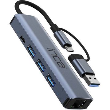 Inca IUTP-5T USB+Type-C Girişli 5 Port Dönüştürücü Hub
