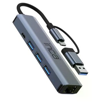 Inca IUTP-5T USB+Type-C Girişli 5 Port Dönüştürücü Hub
