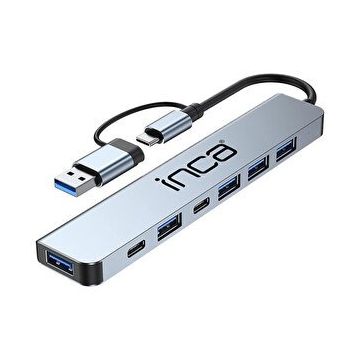 Inca IUTP-7T USB+Type-C Girişli 7 Port Dönüştürücü Hub
