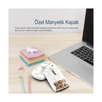 Inca IWM-242K Beyaz Optik Şarjlı Sessiz Kablosuz Mouse