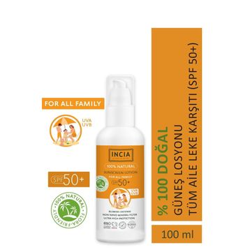 Incia 100 ml SPF50 Organik Tamanu Yağlı Mineral Filtreli Güneş Losyonu