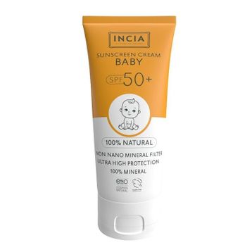 Incia 50 ml UVA UVB SPF50 Leke Karşıtı Mineral Filtreli Yüksek Koruma Bebek Güneş Kremi