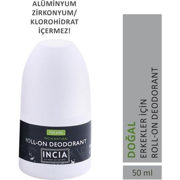 Incia Doğal Deodorant Erkekler İçin Roll-On