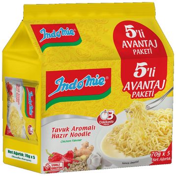 İndomie Tavuk Aromalı 5'li 350 gr Noodle