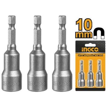 İngco ING-AMN1031 10 mm 3'lü Manyetik Somun Adaptörü Seti