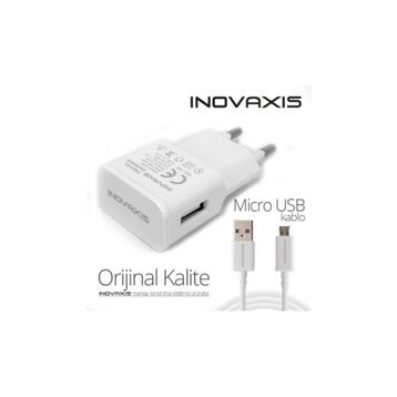 Inovaxis Lgg4 Beat Beyaz 2A INV-700 Micro Usb Data Kablosu Şarj Cihazı