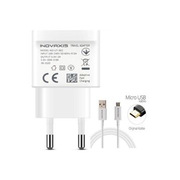 Inovaxis Lgg4 Beat Beyaz 2A INV-700 Micro Usb Data Kablosu Şarj Cihazı