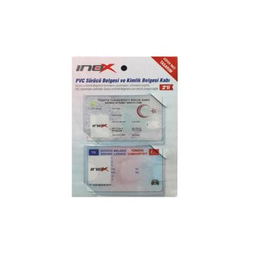 İnox Pvc 2'li Kimlik ve Sürücü Belgesi Kabı