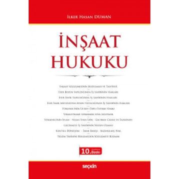 İNŞAAT HUKUKU - İLKER HASAN DUMAN