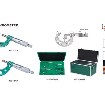 Insize 3203-100A 75-100 mm Mekanik Mikrometre