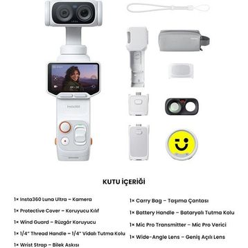 Insta360 Luna Ultra Beyaz Gimbal - Creator Kit