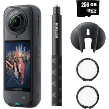 Insta360 X5 Siyah Aksiyon Kamerası - Premium Lens Guards Kit
