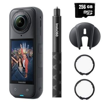Insta360 X5 Siyah Aksiyon Kamerası - Premium Lens Guards Kit