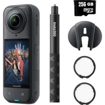 Insta360 X5 Siyah Aksiyon Kamerası - Premium Lens Guards Kit