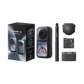 Insta360 X6 Siyah Aksiyon Kamera - Essential Kit