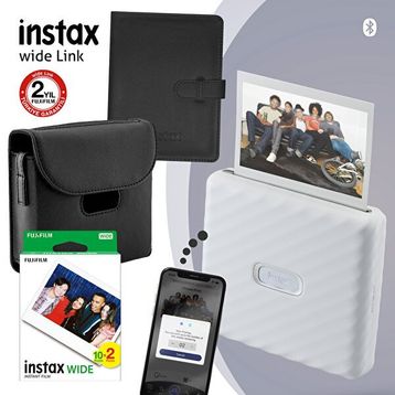 Instax Wide Link 1 Beyaz Akıllı Telefon Yazıcısı ve Hediye Seti