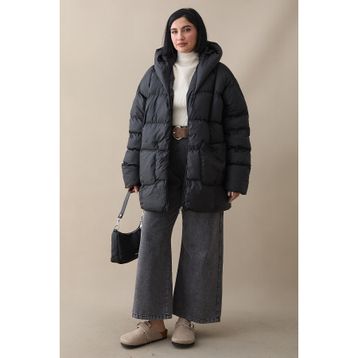 Instyle Mona Siyah Salaş Şişme Mont