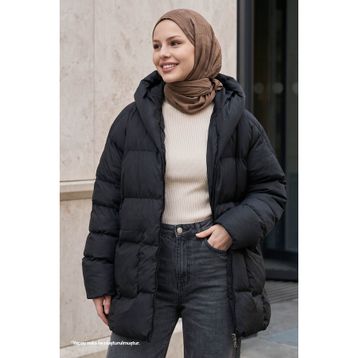 Instyle Mona Siyah Salaş Şişme Mont