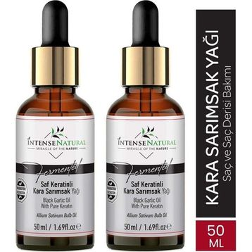 Intense Natural Aşırı Yıpranmış ve Dökülen Saçlara Özel Saf Keratinli 50 ml Kara Sarımsak Yağı