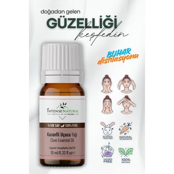 Intense Natural Su Buharı Distilasyonu 10 ml Esansiyel Karanfil Uçucu Yağı