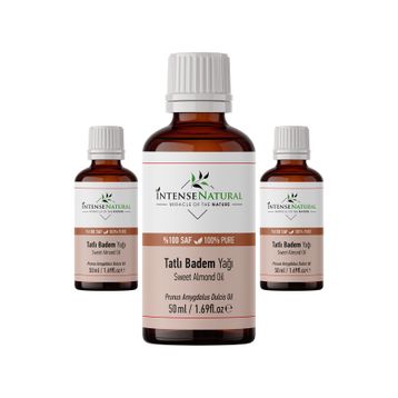 Intense Natural Sweet Almond Oil Tatlı 50 ml Soğuk Sıkım Badem Yağı