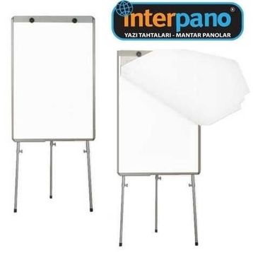 Interpano INT 625 100x140 cm Teleskobik Ayaklı F.Chartlı Beyaz Yazı Tahtası