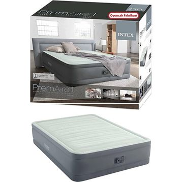 Intex 64906 Çift Kişilik Queen Premaire I Elevated 152x203x46 cm Elektrikli Şişme Yatak