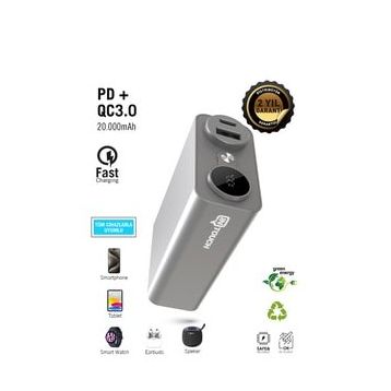 Intouch 20000 mAh Carbon Pd Qc 3.0 Powerbank