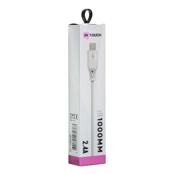 Intouch Beyaz Micro USB Data ve Şarj Kablosu