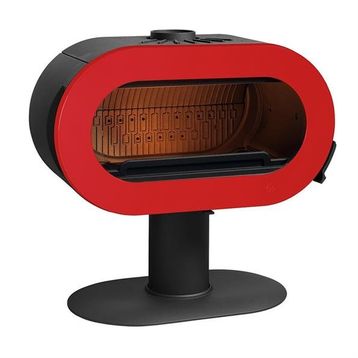 Invicta Fifty On Pedestal Kırmızı Seramikli Döküm Odun Sobası