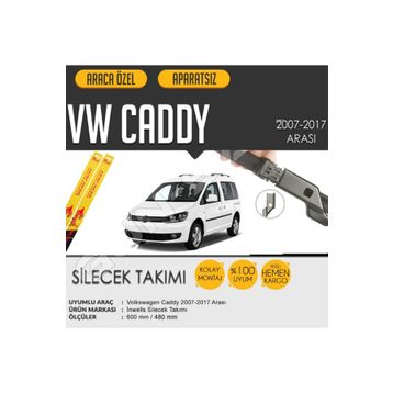 Inwells 600-480 mm Vw Caddy Golf V 2004-2007 Muz Silecek