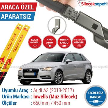 Inwells Audi A3 2013-2017 Muz Silecek Takımı