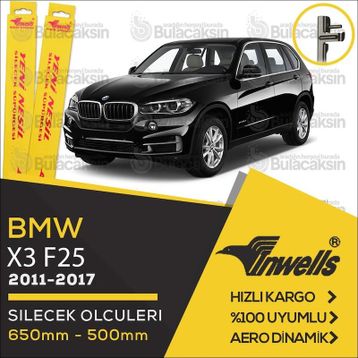 Inwells Bmw X3 2011-2017 F25 Muz Silecek Takımı