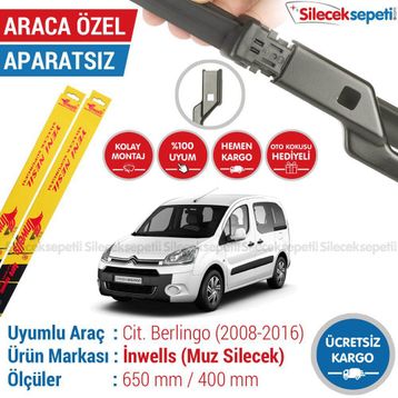 Inwells Citroen Berlingo 2008-2016 Muz Silecek Takımı