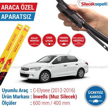 Inwells Citroen C-Elysee 2012-2016 Muz Silecek Takımı