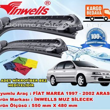 Inwells Fiat Marea 1997-2002 Muz Silecek Takımı