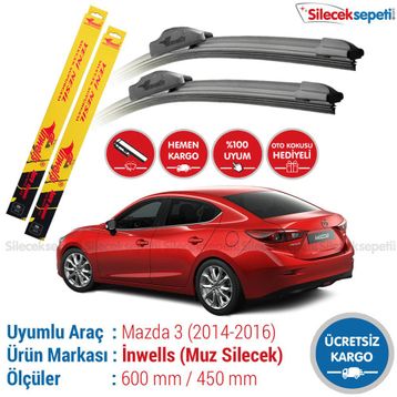 Inwells Mazda 3 2014-2016 Muz Silecek Takımı