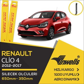 Inwells Renault Clio 4 2012-2015 Muz Silecek Takımı