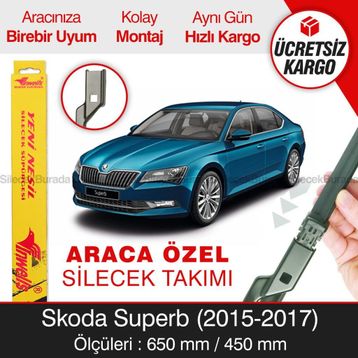 Inwells Skoda Superb 2015 2017 Ön Muz Silecek Takımı