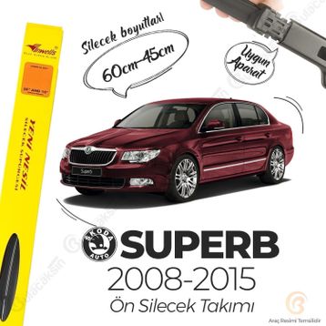 Inwells Skoda Superb Muz 2008-2015 Silecek Takımı
