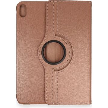 iPad 2022 10.9 10.Nesil 360 Deri - Rose Gold Tablet Kılıfı