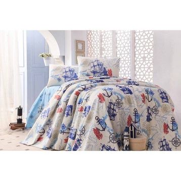 İpekçe Home Ekru Riva Çift Kişilik Pike Takımı