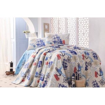 İpekçe Home Ekru Riva Çift Kişilik Pike Takımı