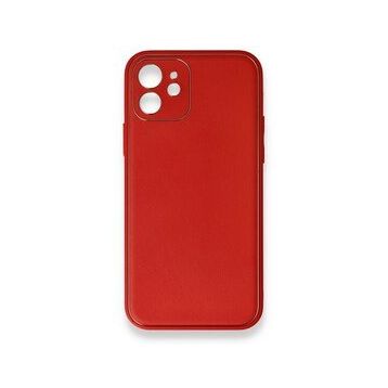 Iphone 12 Kırmızı Mini Coco Deri Silikon Kapak Kılıf