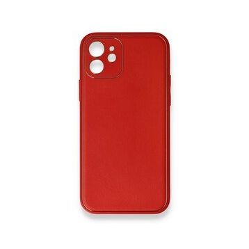 Iphone 12 Kırmızı Mini Coco Deri Silikon Kapak Kılıf