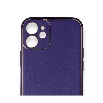 Iphone 12 Mor Mini Coco Deri Silikon Kapak Kılıf