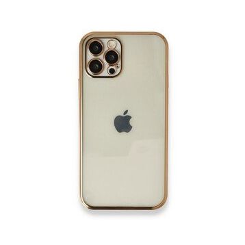 İphone 12 Pro Max Razer Lensli Silikon Gold Kılıf