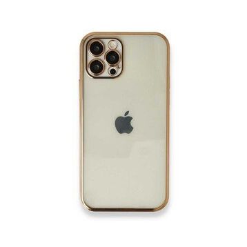 İphone 12 Pro Max Razer Lensli Silikon Gold Kılıf