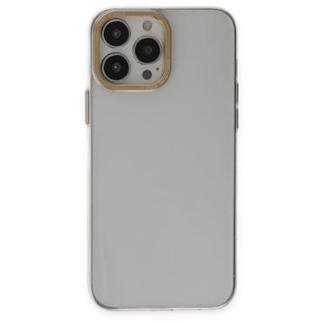 iPhone 13 Pro Anka PC Sert Metal - Şeffaf Cep Telefonu Arka Kapak